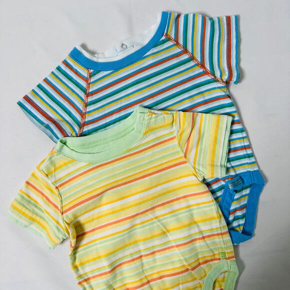 Vintage TCP The Children's Place Bundle of 2 Striped Onesies Size 3-6 mo - Picture 4 of 10
